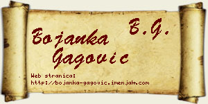 Bojanka Gagović vizit kartica